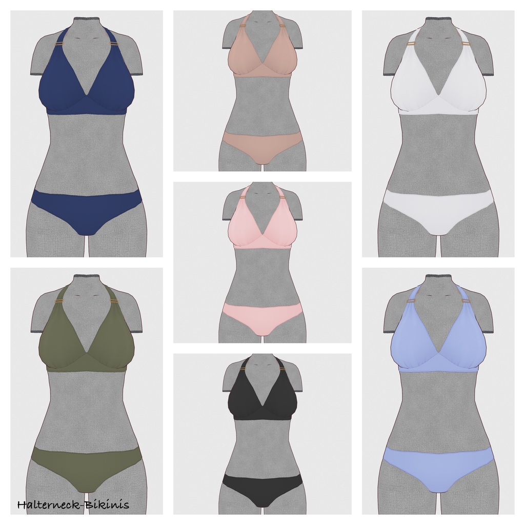 【#VRoid】ホルターネックビキニ【#vroidcustomitem】