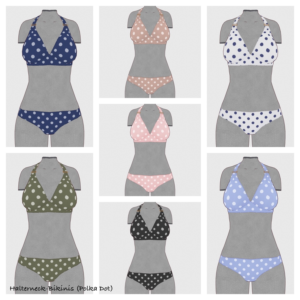 【#VRoid】ホルターネックビキニ【#vroidcustomitem】