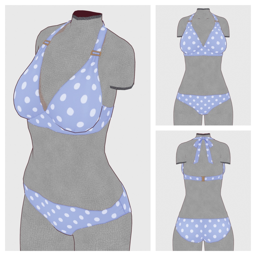 【#VRoid】ホルターネックビキニ【#vroidcustomitem】