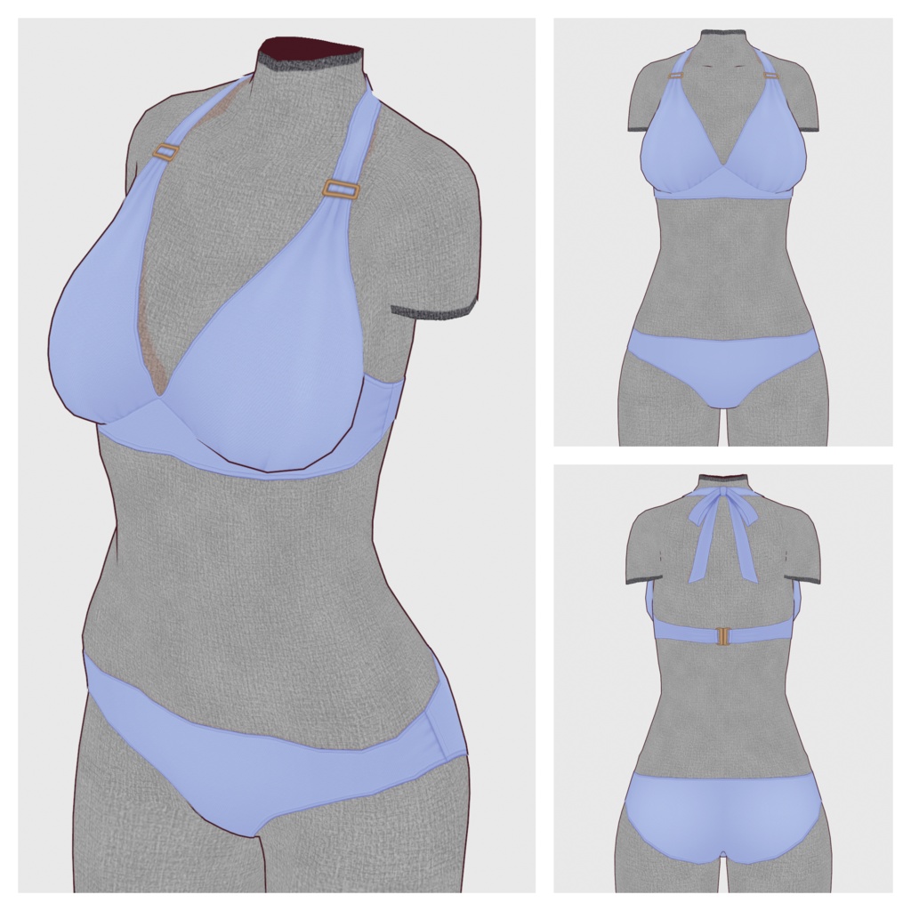 【#VRoid】ホルターネックビキニ【#vroidcustomitem】