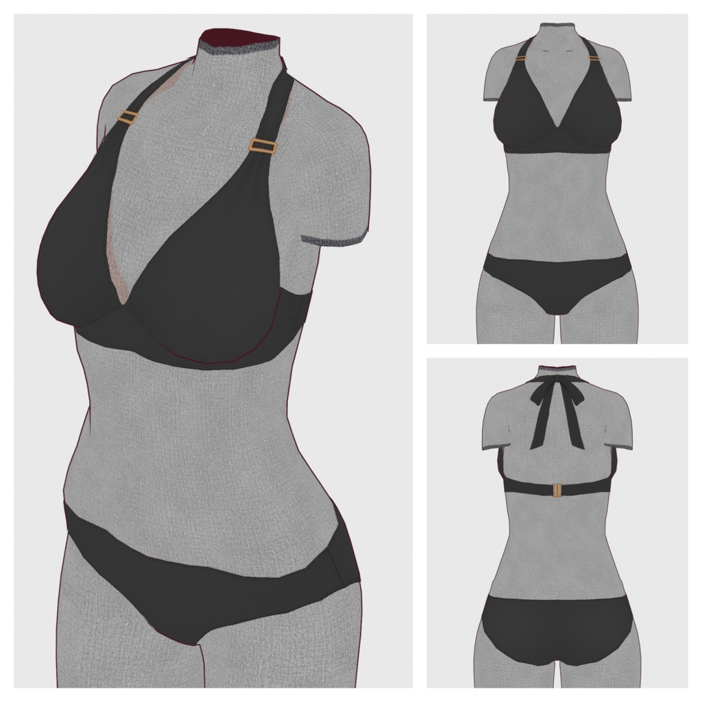 【#VRoid】ホルターネックビキニ【#vroidcustomitem】