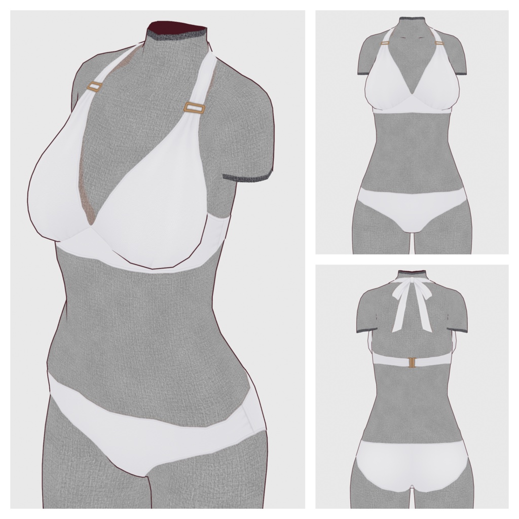 【#VRoid】ホルターネックビキニ【#vroidcustomitem】