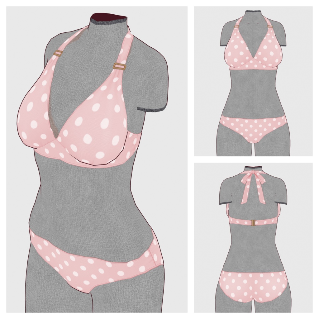 【#VRoid】ホルターネックビキニ【#vroidcustomitem】