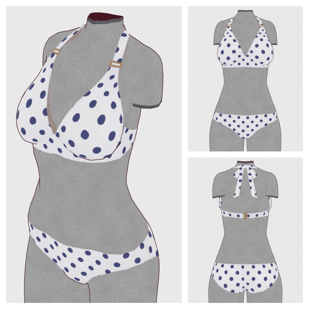 【#VRoid】ホルターネックビキニ【#vroidcustomitem】