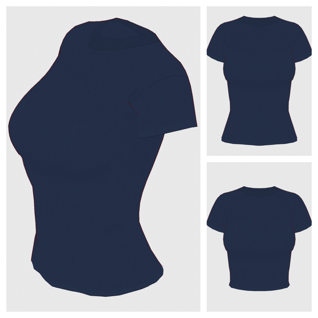 【#VRoid】クルーネックTシャツ【#vroidcustomitem】