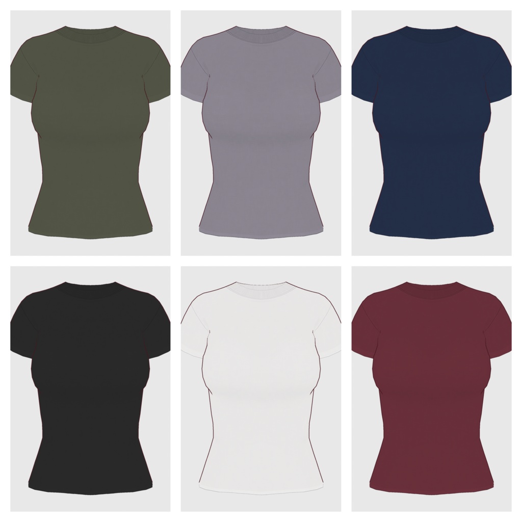 【#VRoid】クルーネックTシャツ【#vroidcustomitem】