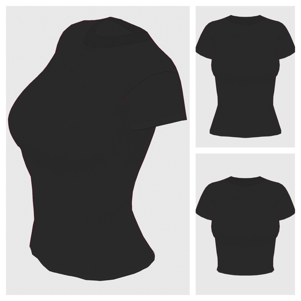 【#VRoid】クルーネックTシャツ【#vroidcustomitem】