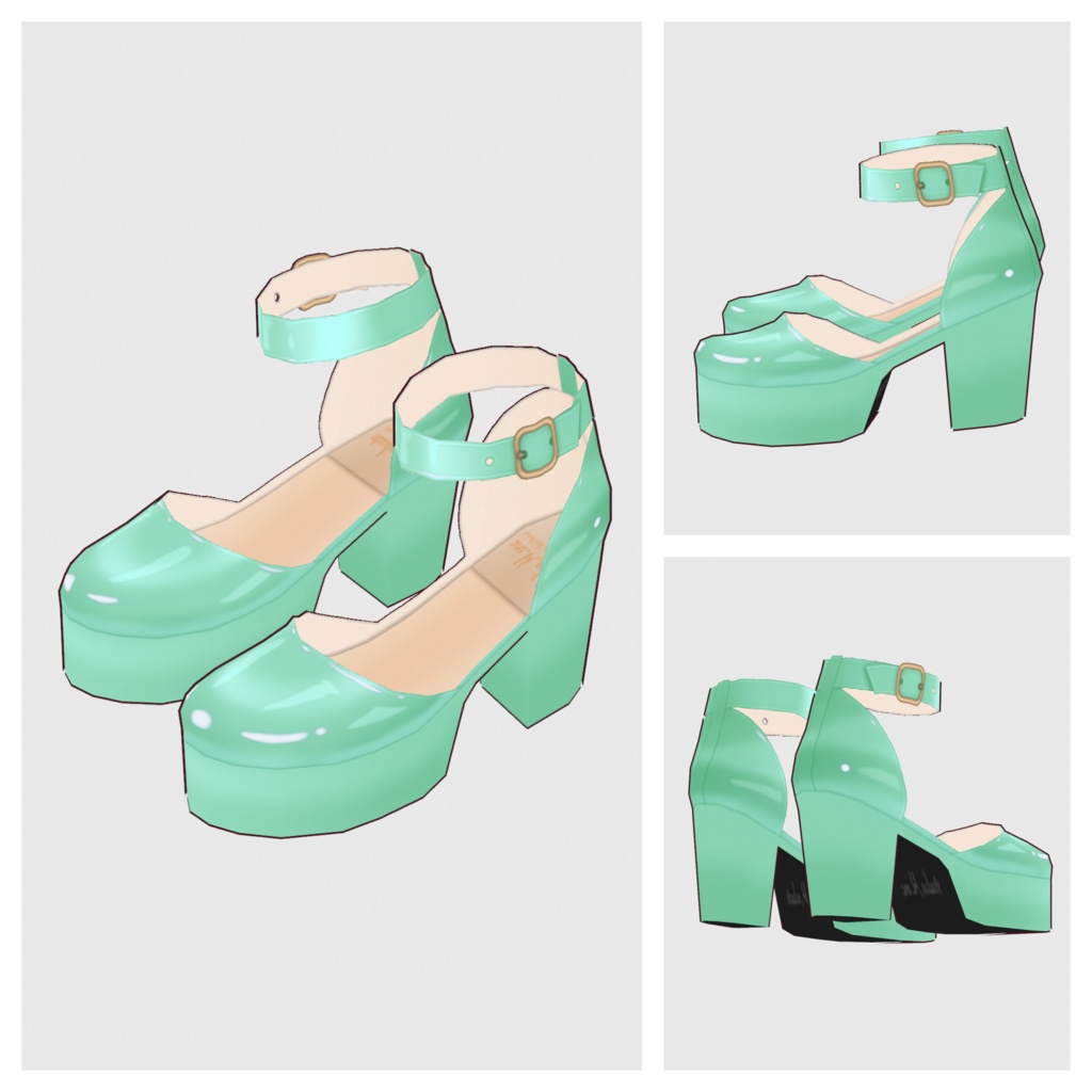 【#VRoid】セパレートパンプス【#vroidcustomitem】