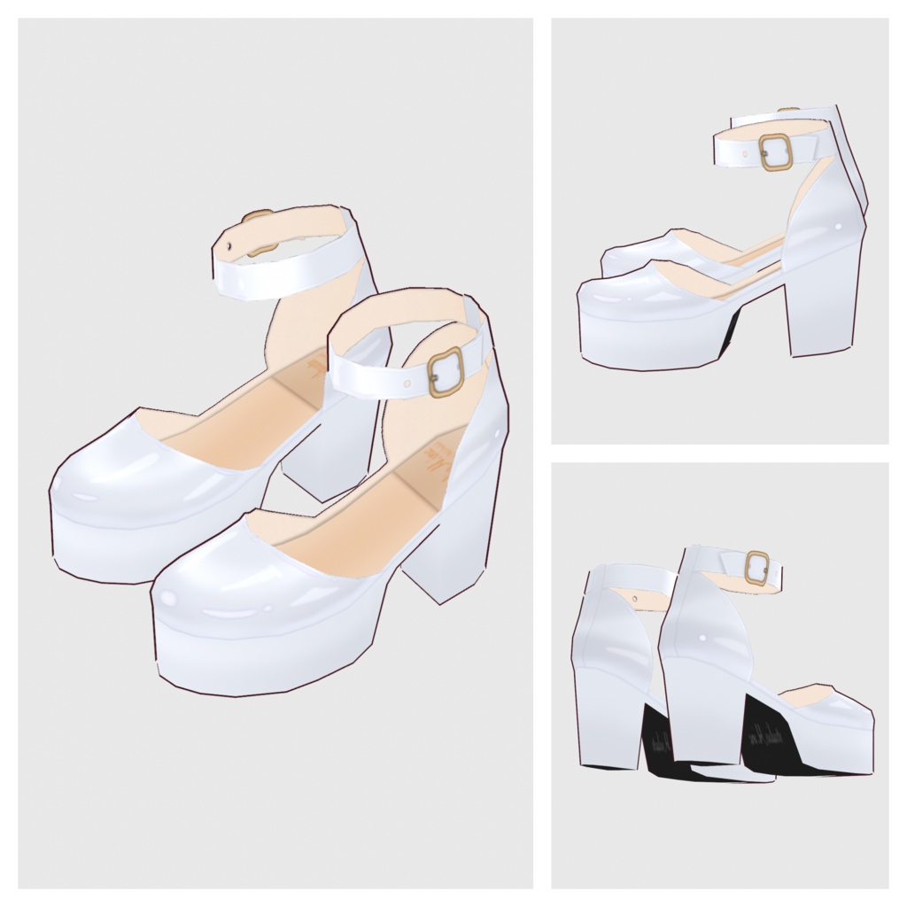 【#VRoid】セパレートパンプス【#vroidcustomitem】