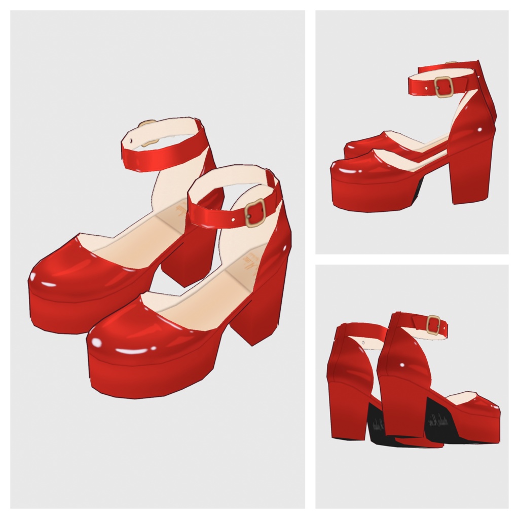 【#VRoid】セパレートパンプス【#vroidcustomitem】