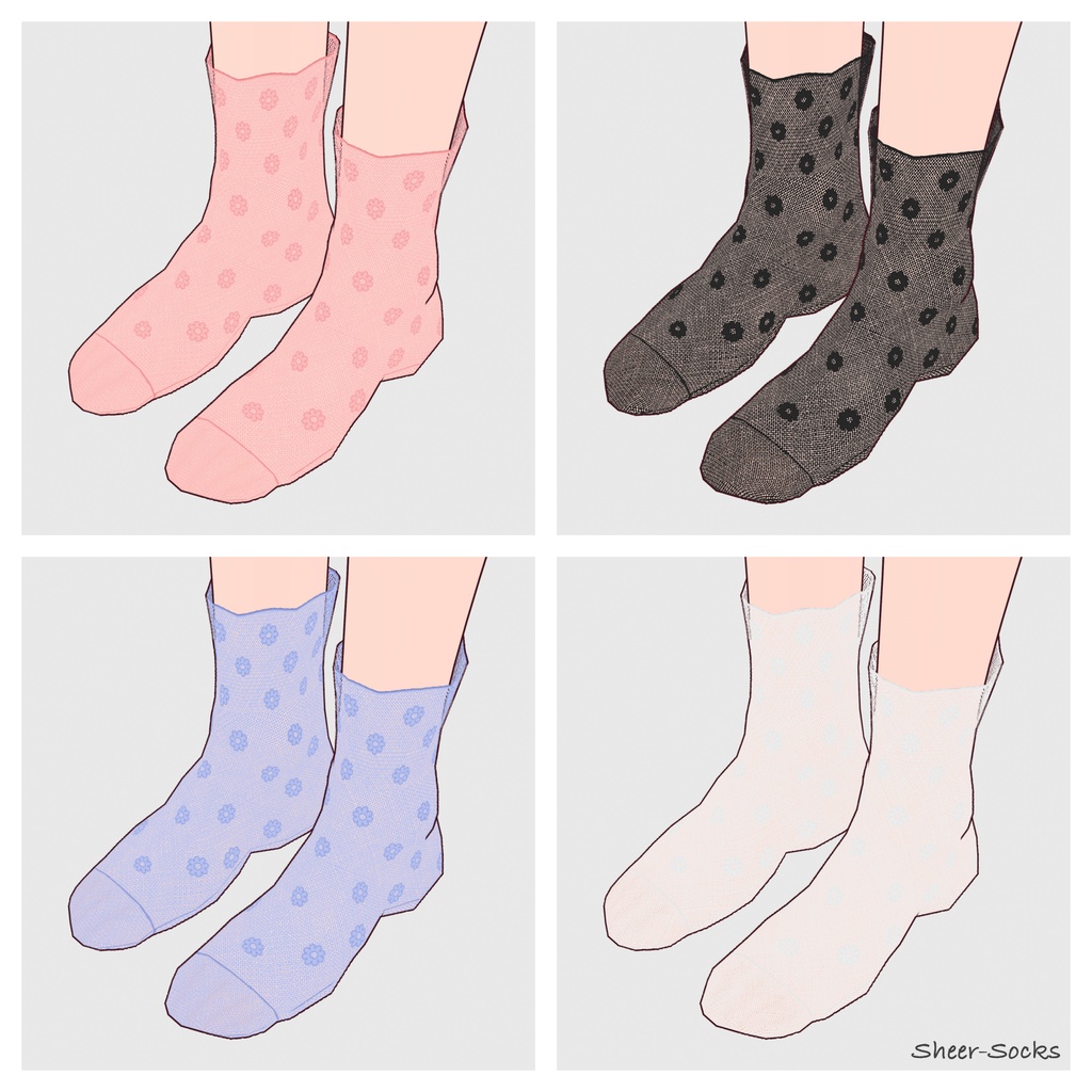 【#VRoid】セパレートパンプス【#vroidcustomitem】