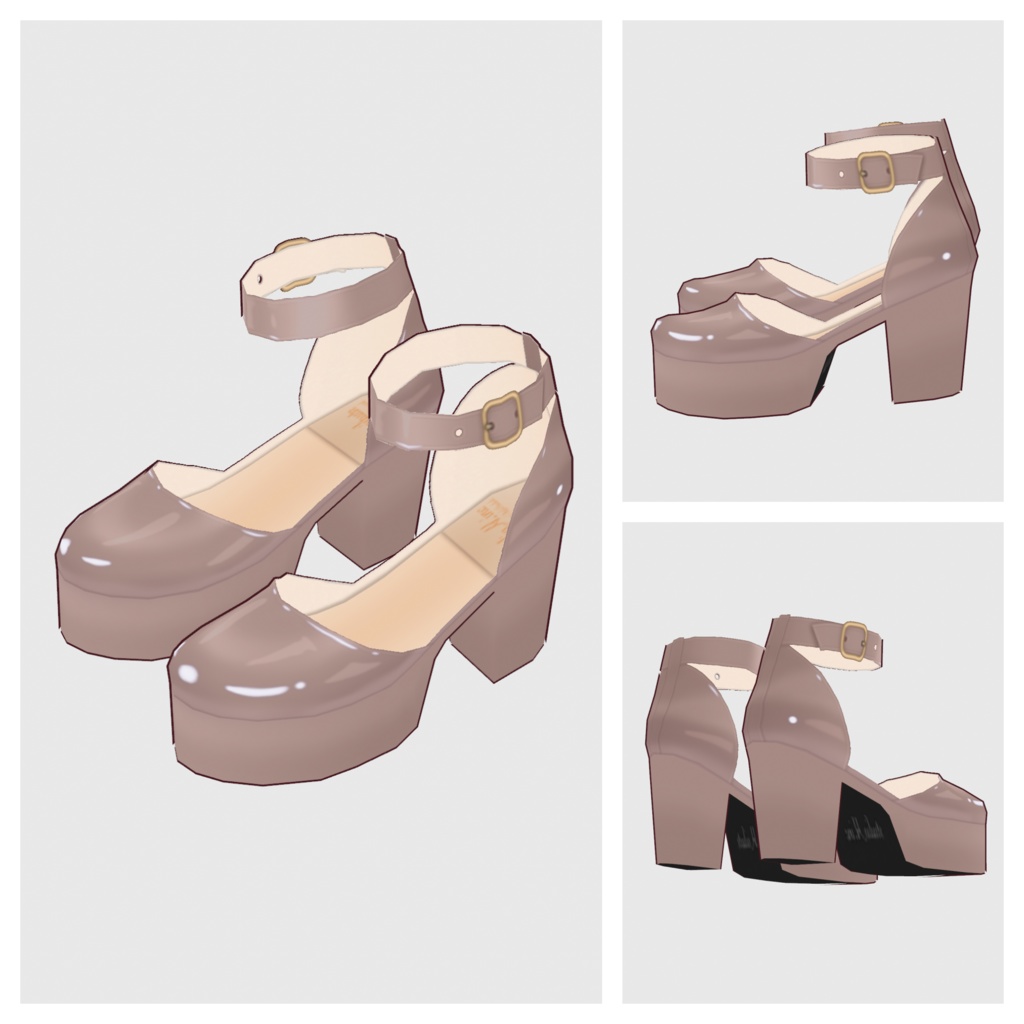 【#VRoid】セパレートパンプス【#vroidcustomitem】