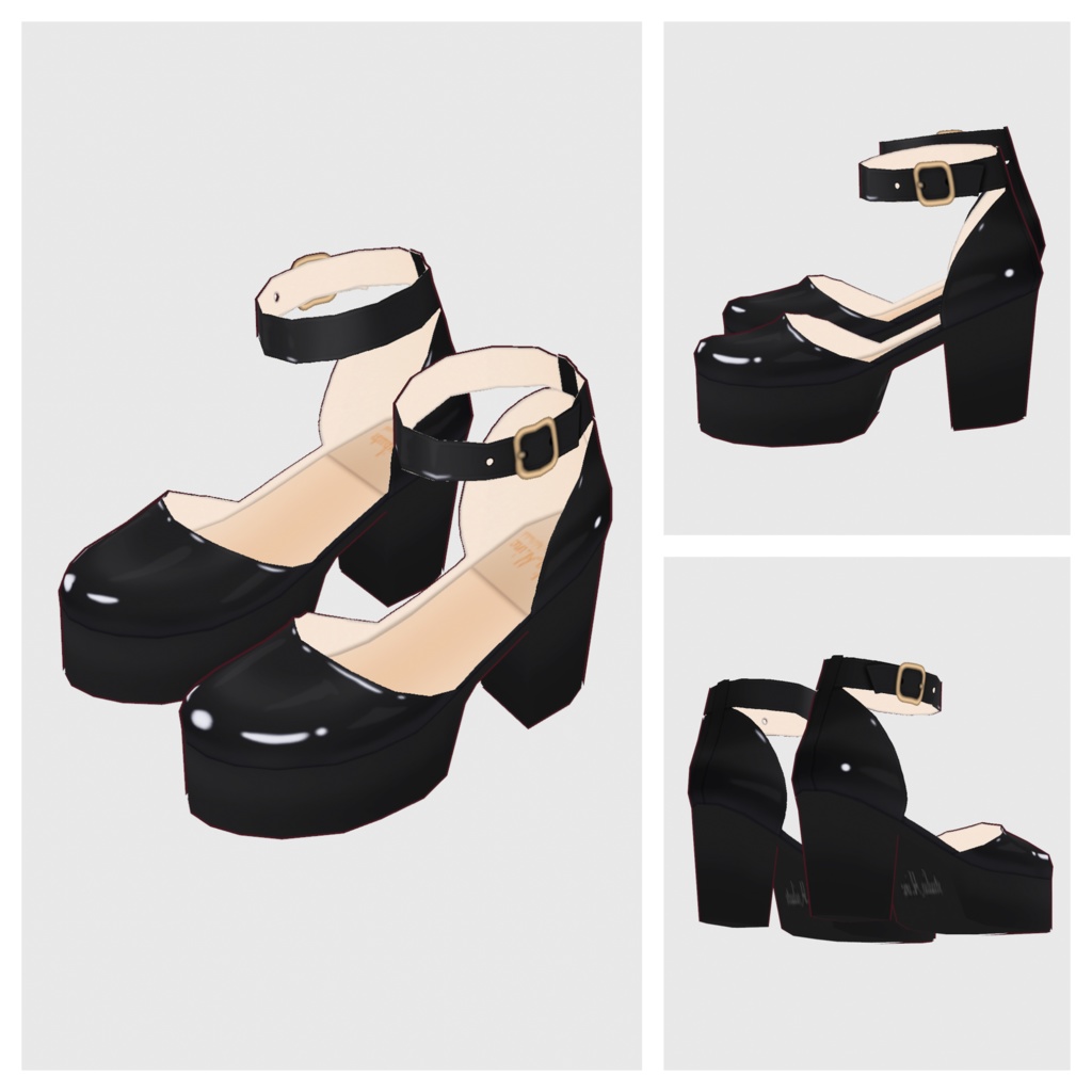 【#VRoid】セパレートパンプス【#vroidcustomitem】