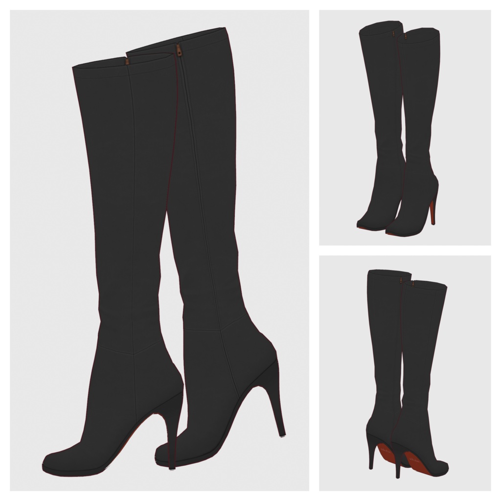 【#VRoid】ピンヒールロングブーツ【#vroidcustomitem】