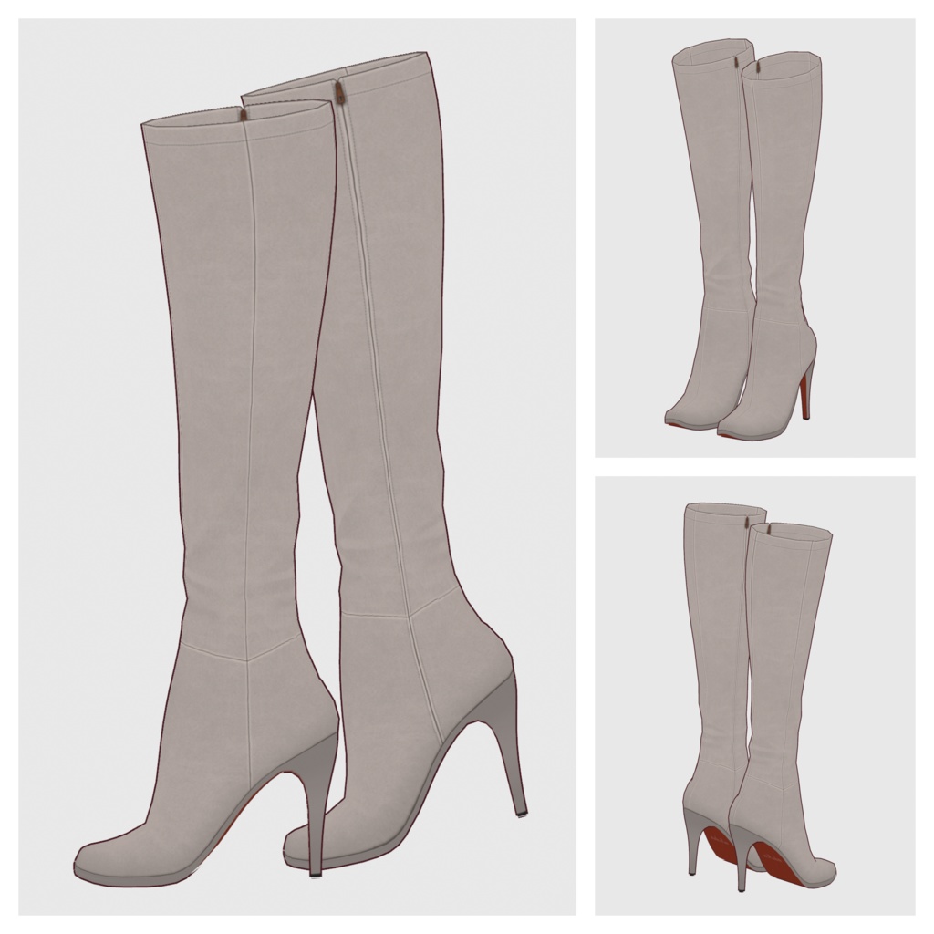 【#VRoid】ピンヒールロングブーツ【#vroidcustomitem】