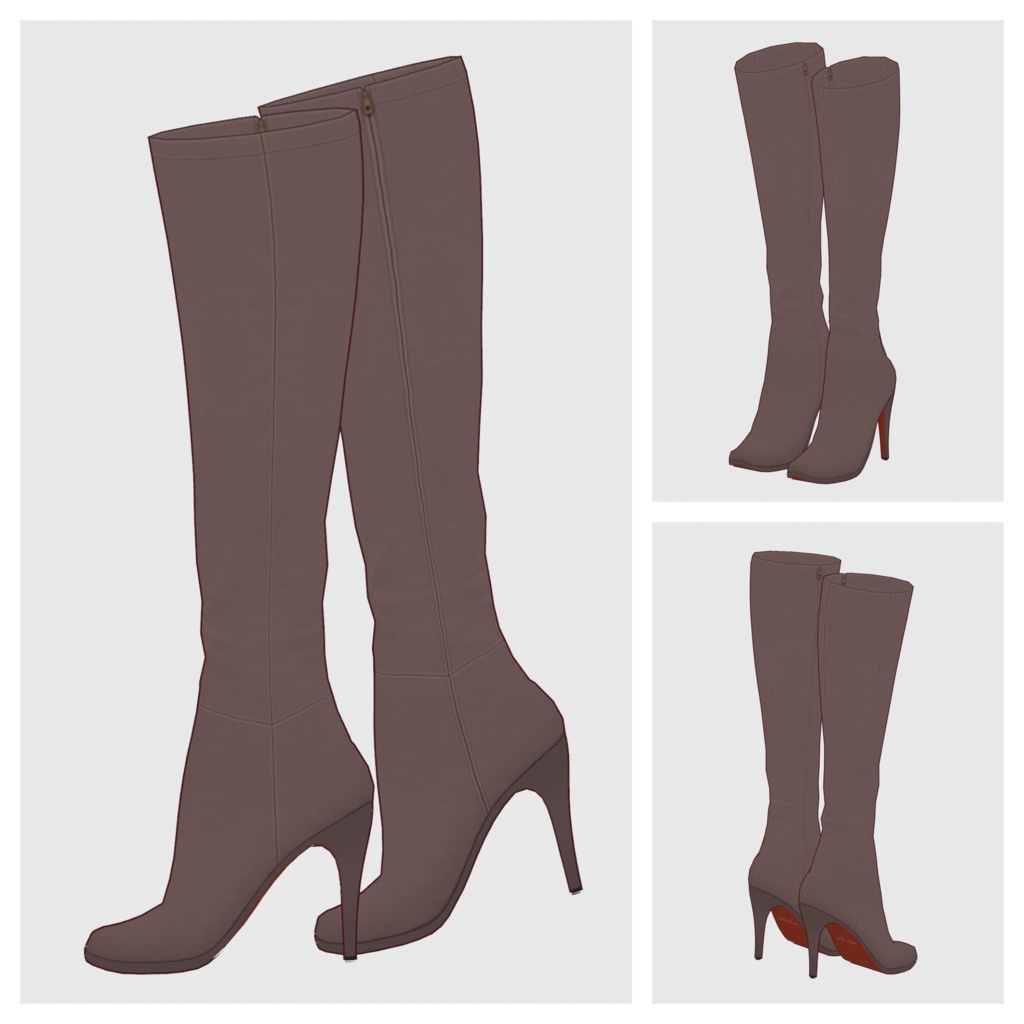 【#VRoid】ピンヒールロングブーツ【#vroidcustomitem】