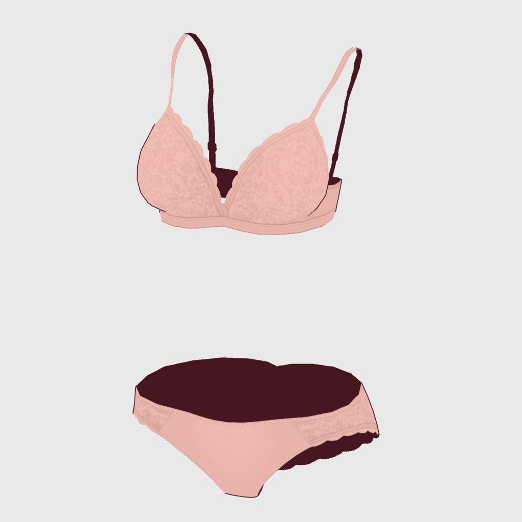 【#VRoid】レースショーツ&ブラ【#vroidcustomitem】