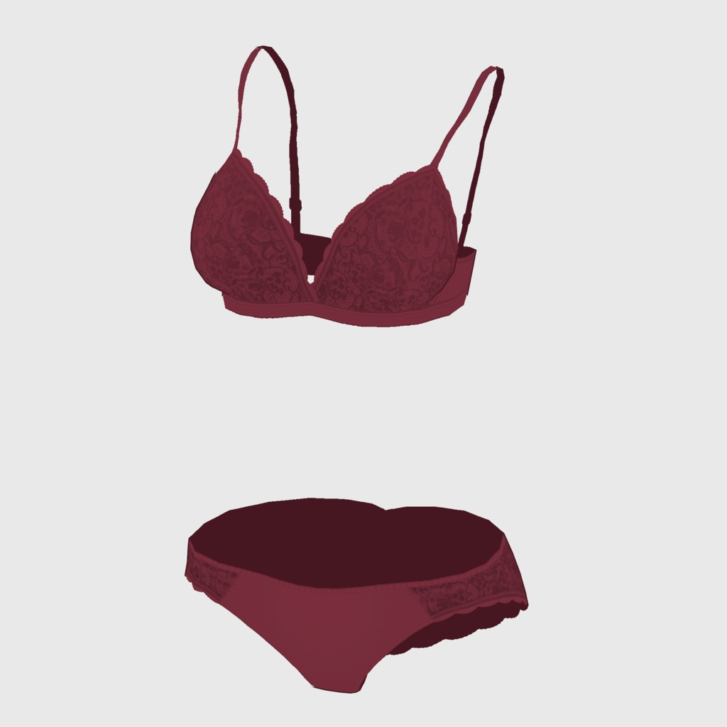 【#VRoid】レースショーツ&ブラ【#vroidcustomitem】