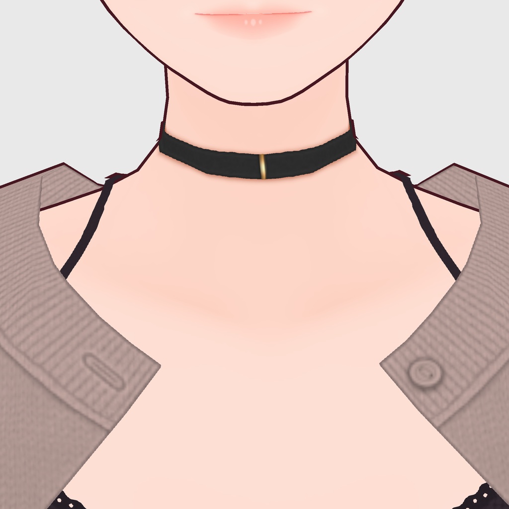 【#VRoid】チョーカー【#vroidcustomitem】