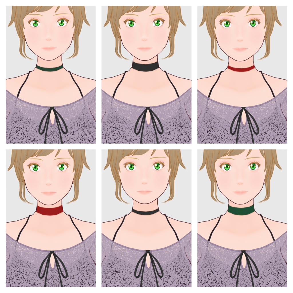 【#VRoid】チョーカー【#vroidcustomitem】