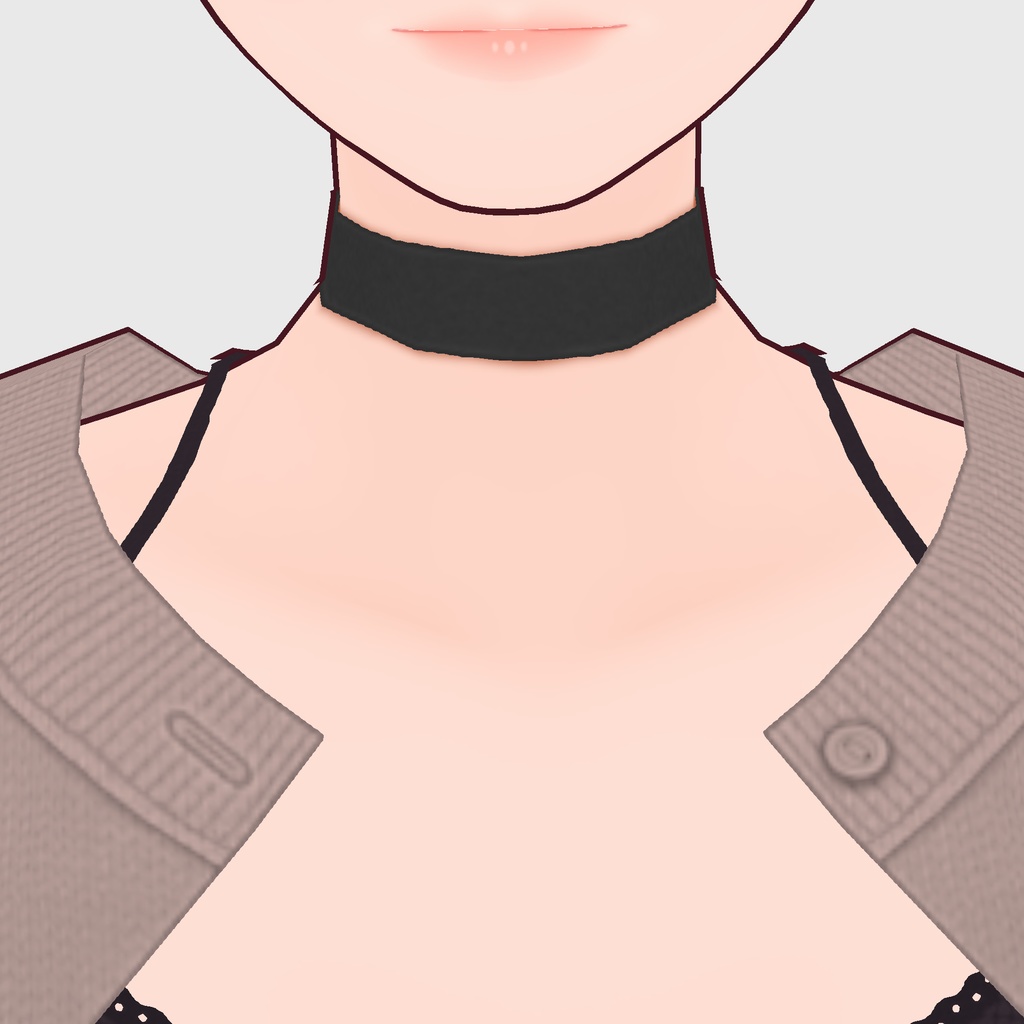 【#VRoid】チョーカー【#vroidcustomitem】