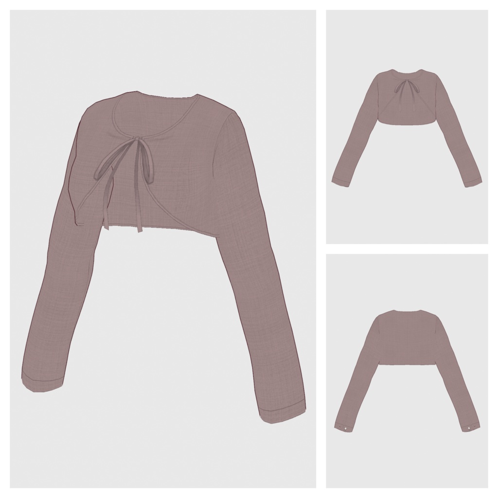 【#VRoid】ボレロカーディガン【#vroidcustomitem】