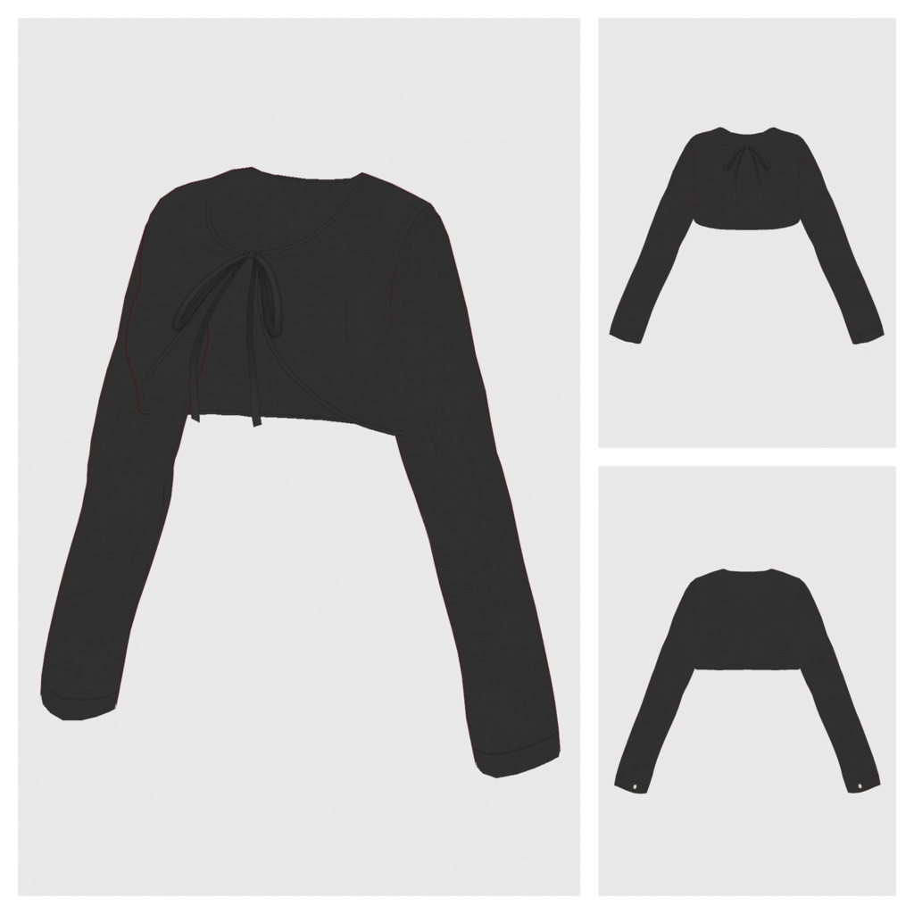 【#VRoid】ボレロカーディガン【#vroidcustomitem】