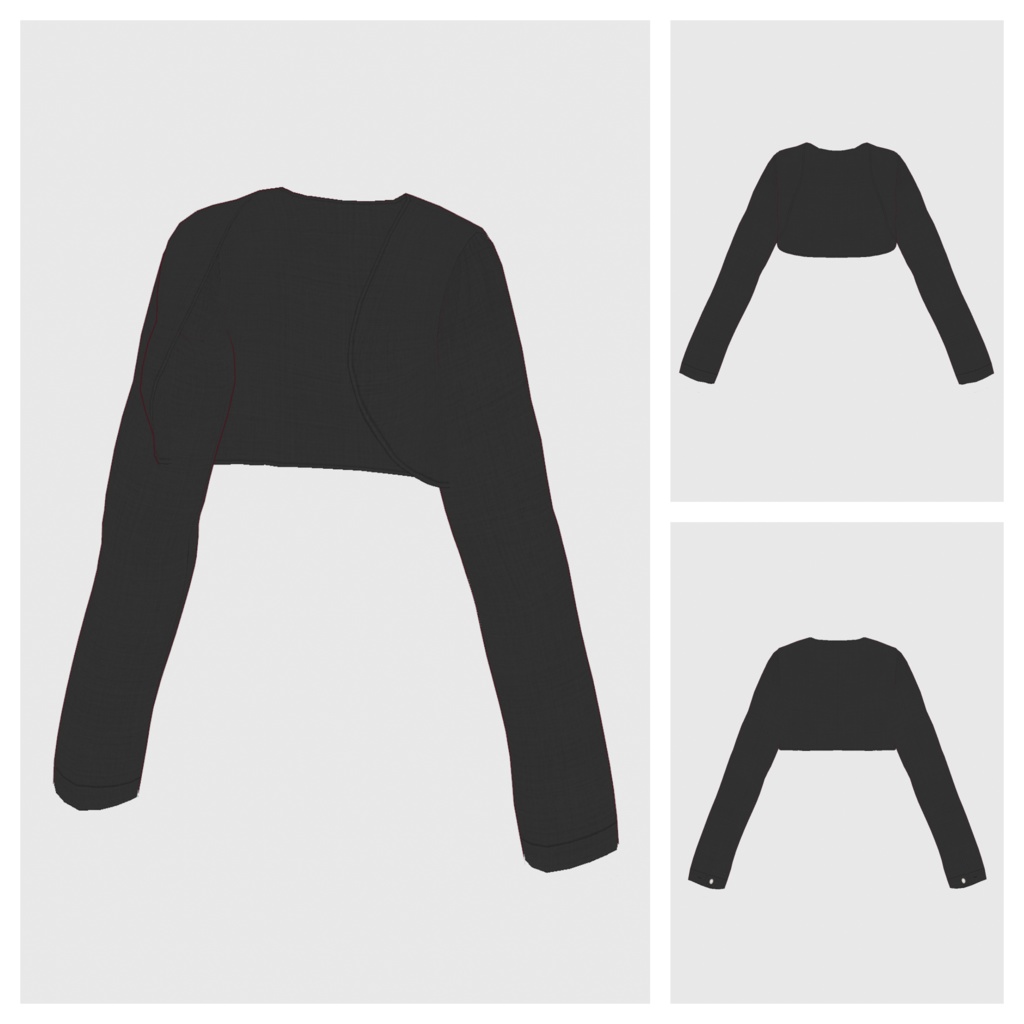 【#VRoid】ボレロカーディガン【#vroidcustomitem】