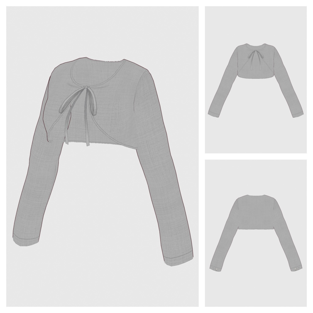 【#VRoid】ボレロカーディガン【#vroidcustomitem】