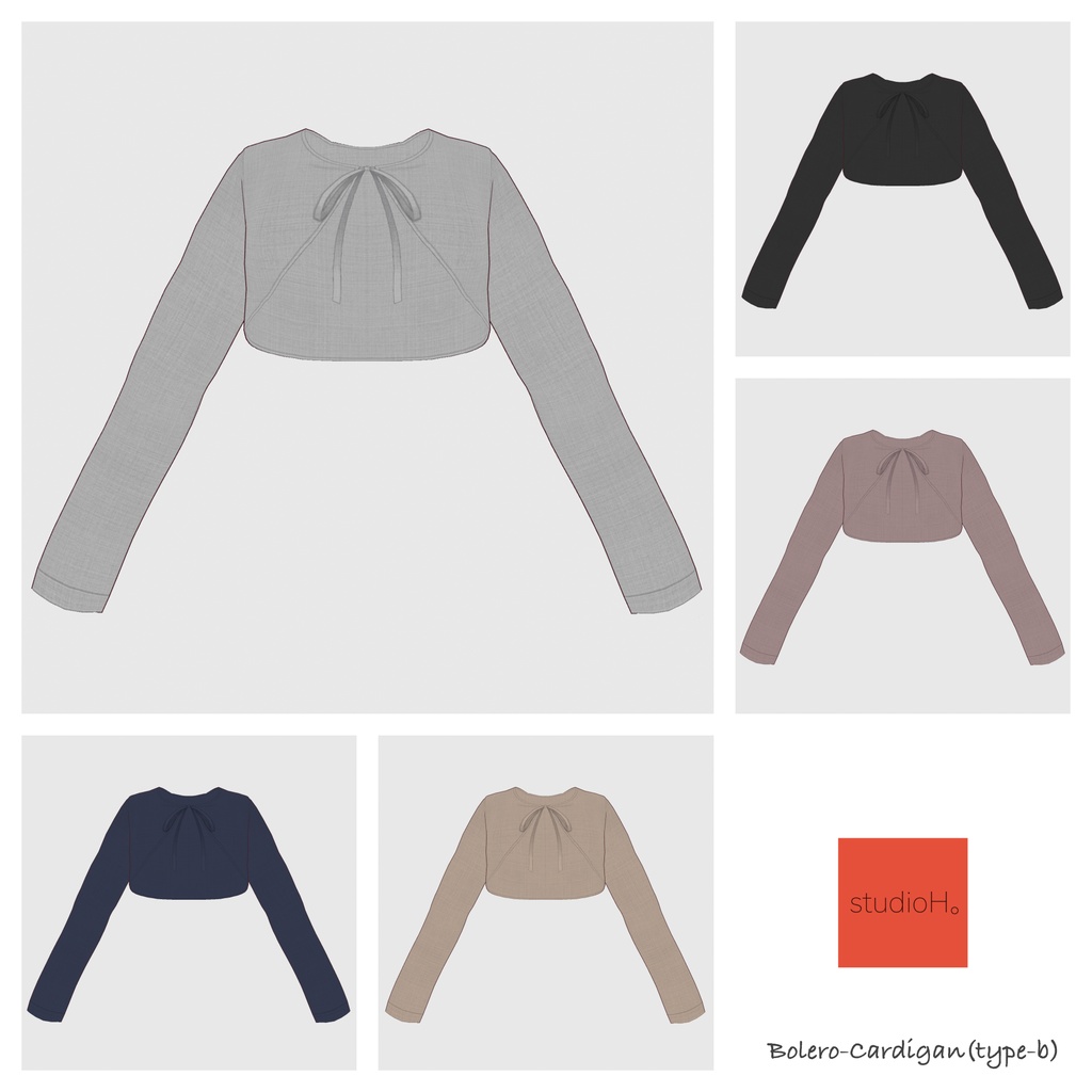 【#VRoid】ボレロカーディガン【#vroidcustomitem】