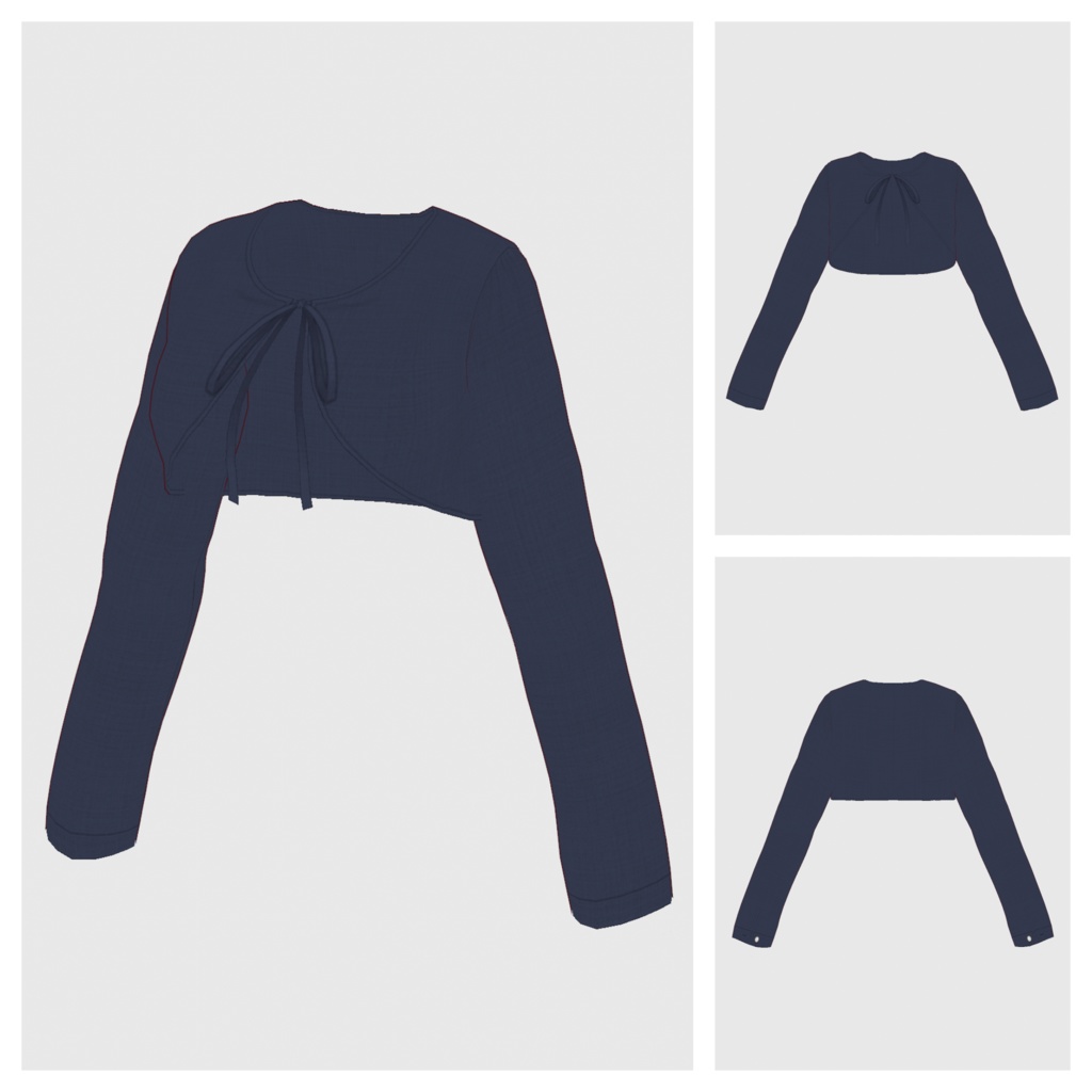 【#VRoid】ボレロカーディガン【#vroidcustomitem】