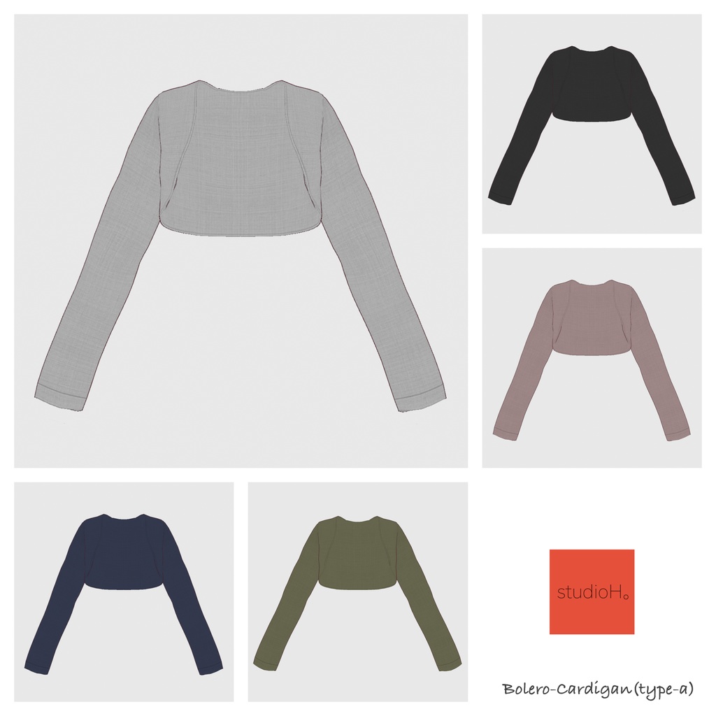 【#VRoid】ボレロカーディガン【#vroidcustomitem】