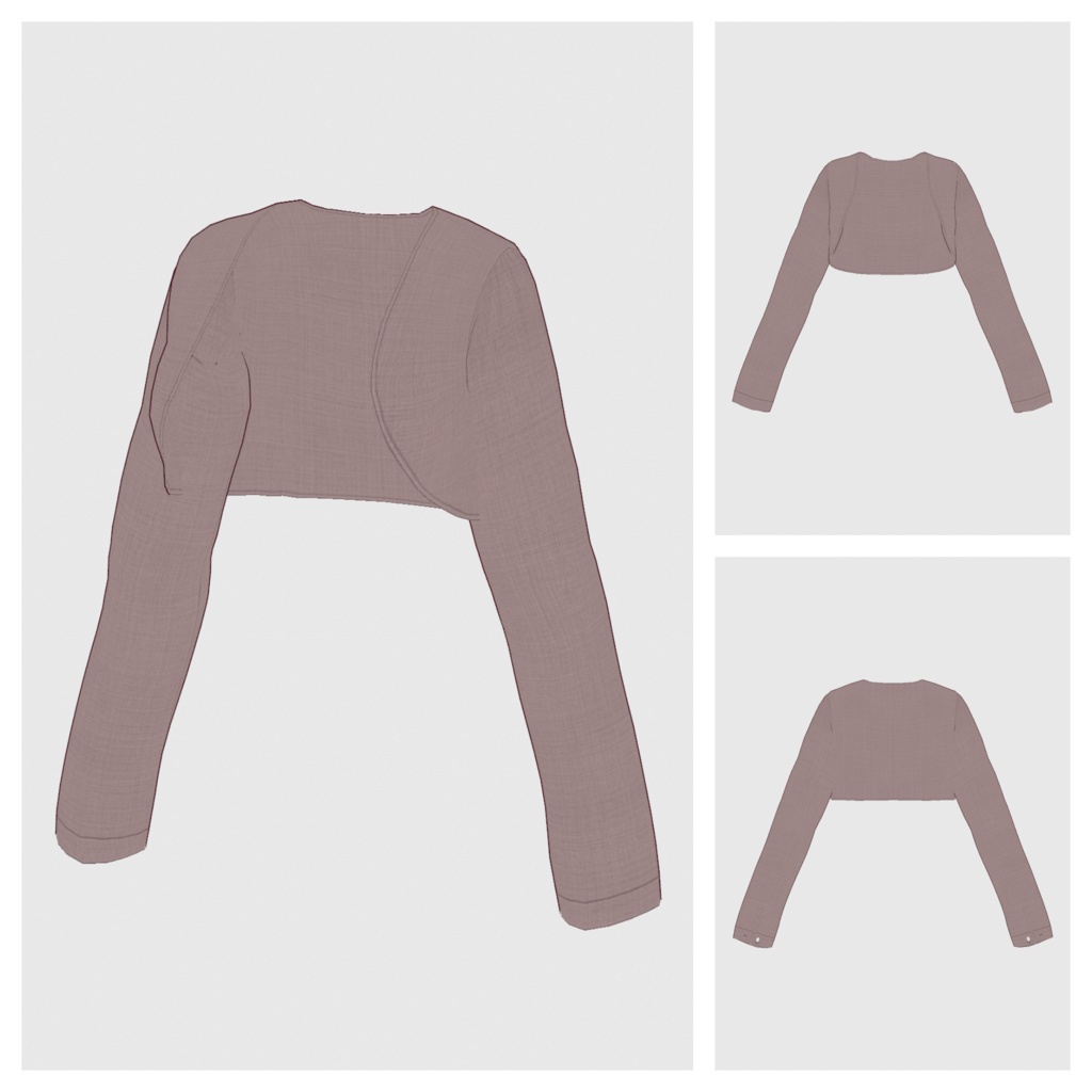 【#VRoid】ボレロカーディガン【#vroidcustomitem】