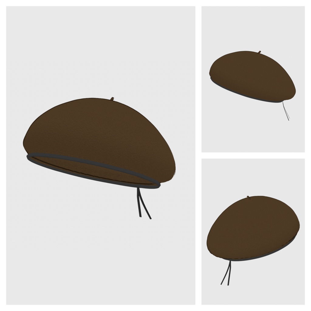 【#VRoid】フェルトベレー帽【#vroidcustomitem】