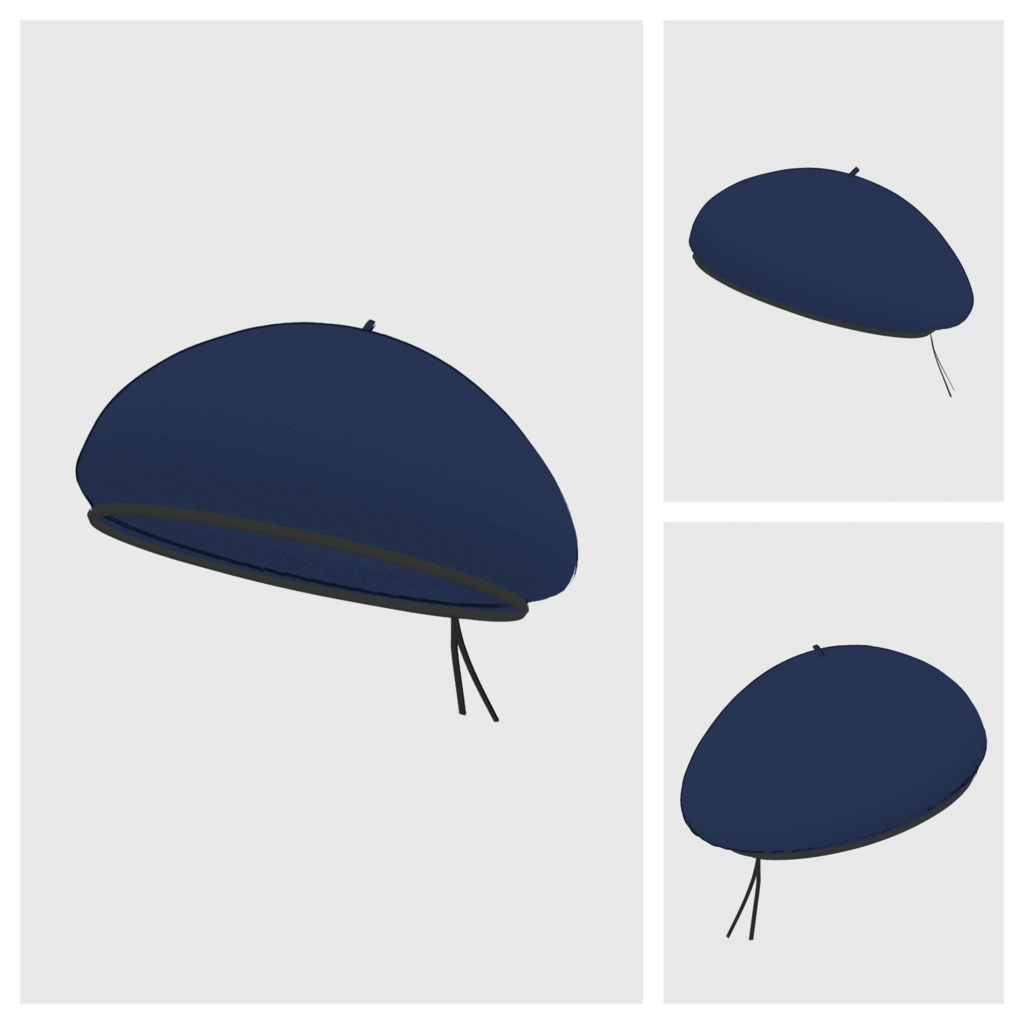 【#VRoid】フェルトベレー帽【#vroidcustomitem】