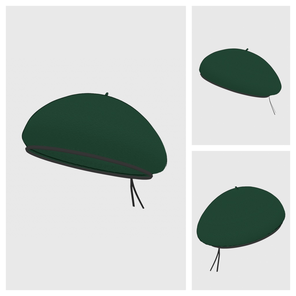 【#VRoid】フェルトベレー帽【#vroidcustomitem】