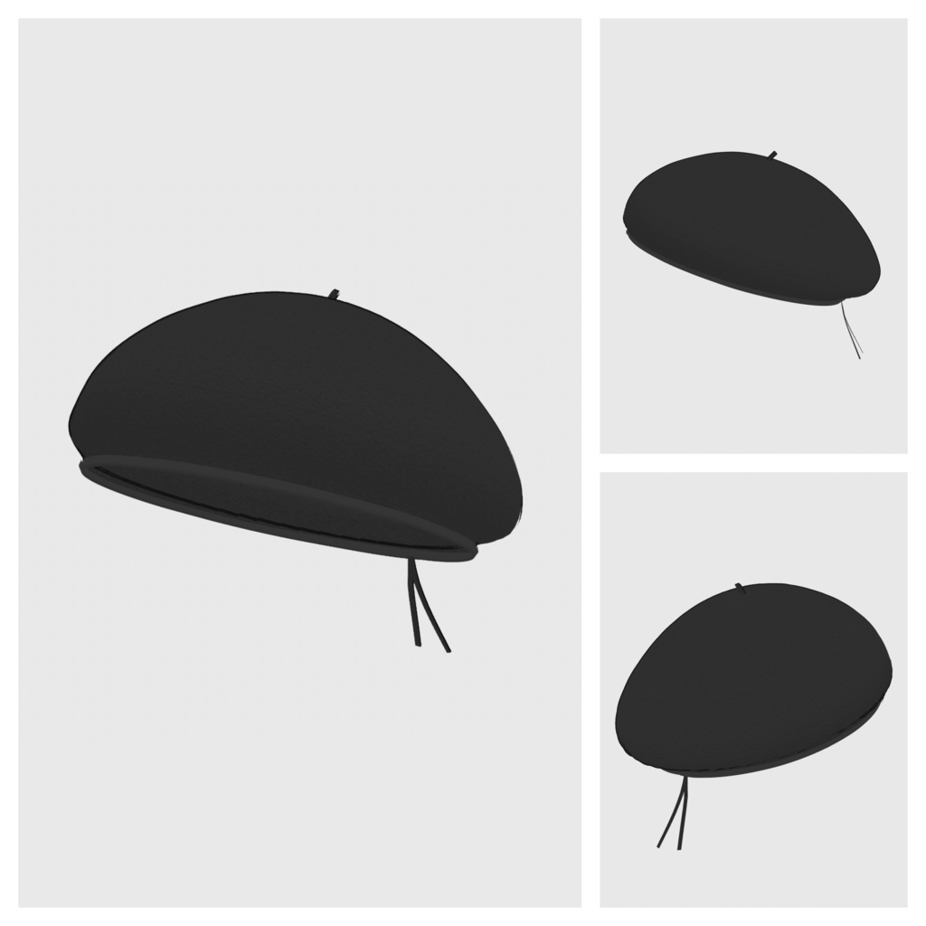 【#VRoid】フェルトベレー帽【#vroidcustomitem】