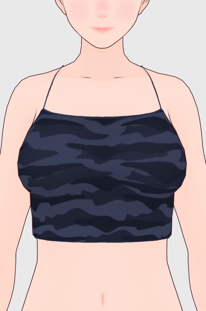 【#VRoid】チューブトップ キャミソール / チューブトップ キャミソール(カモフラージュ)【#vroidcustomitem】