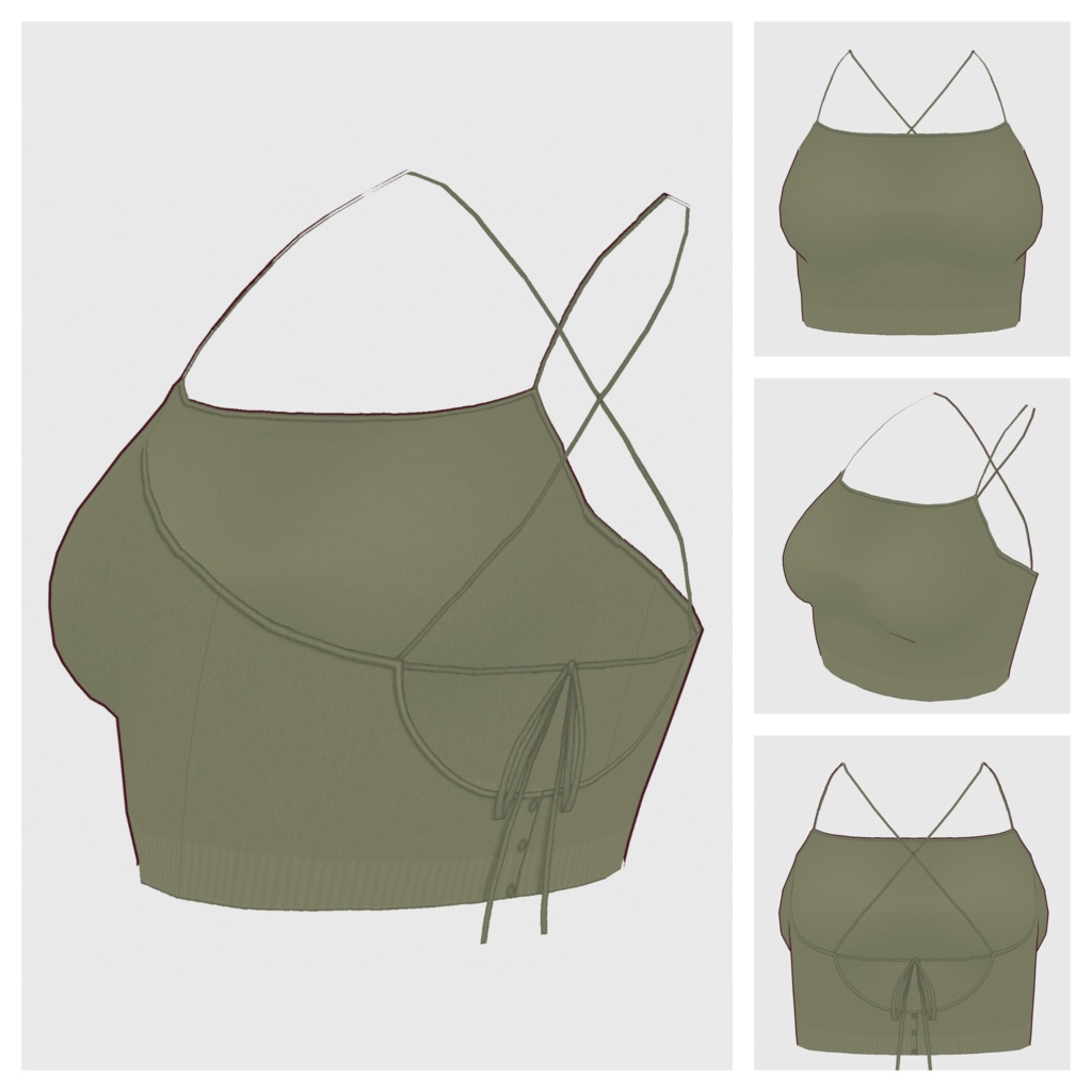 【#VRoid】チューブトップ キャミソール / チューブトップ キャミソール(カモフラージュ)【#vroidcustomitem】