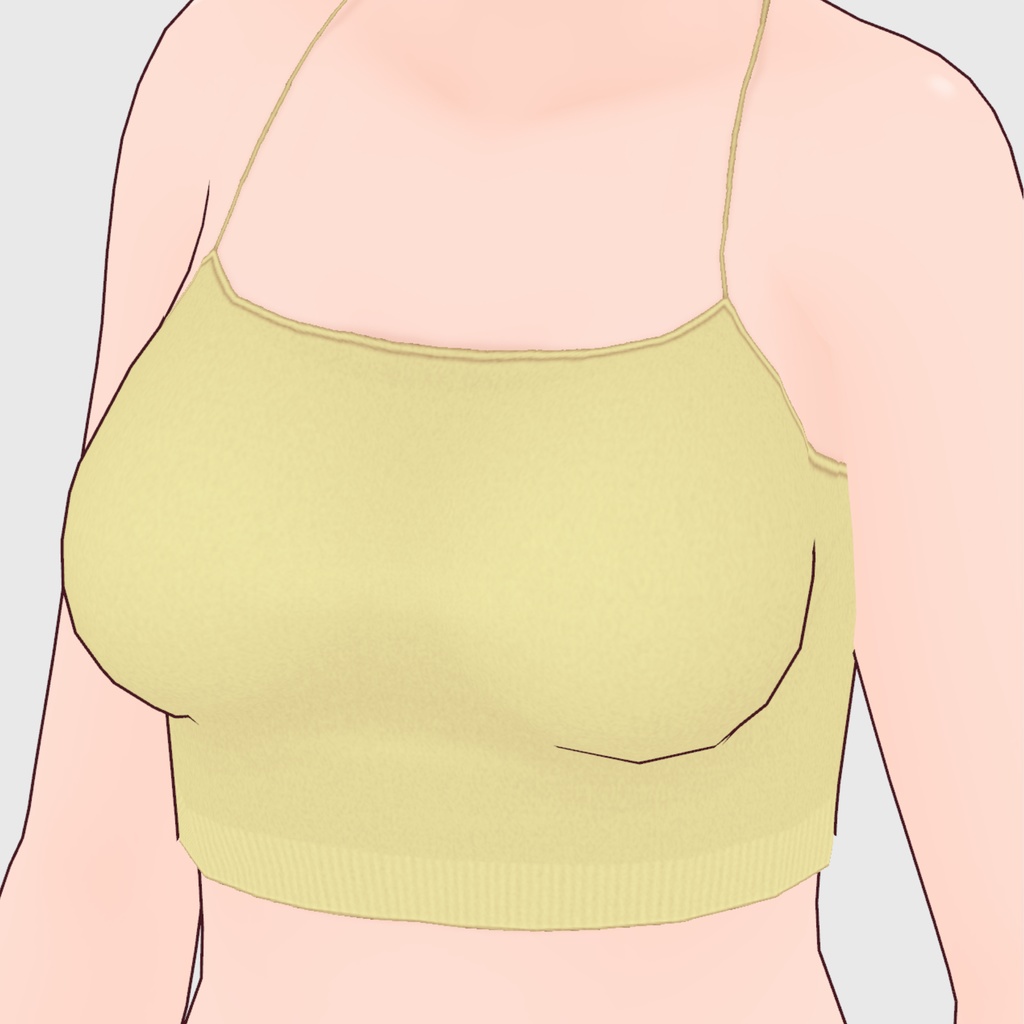 【#VRoid】チューブトップ キャミソール / チューブトップ キャミソール(カモフラージュ)【#vroidcustomitem】