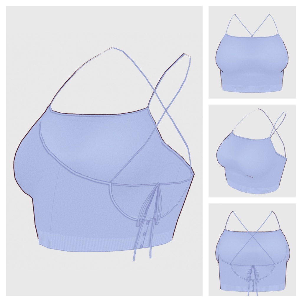 【#VRoid】チューブトップ キャミソール / チューブトップ キャミソール(カモフラージュ)【#vroidcustomitem】