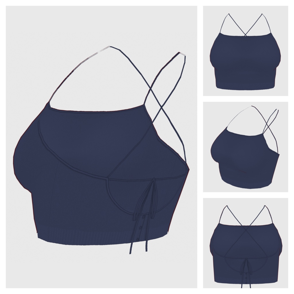 【#VRoid】チューブトップ キャミソール / チューブトップ キャミソール(カモフラージュ)【#vroidcustomitem】