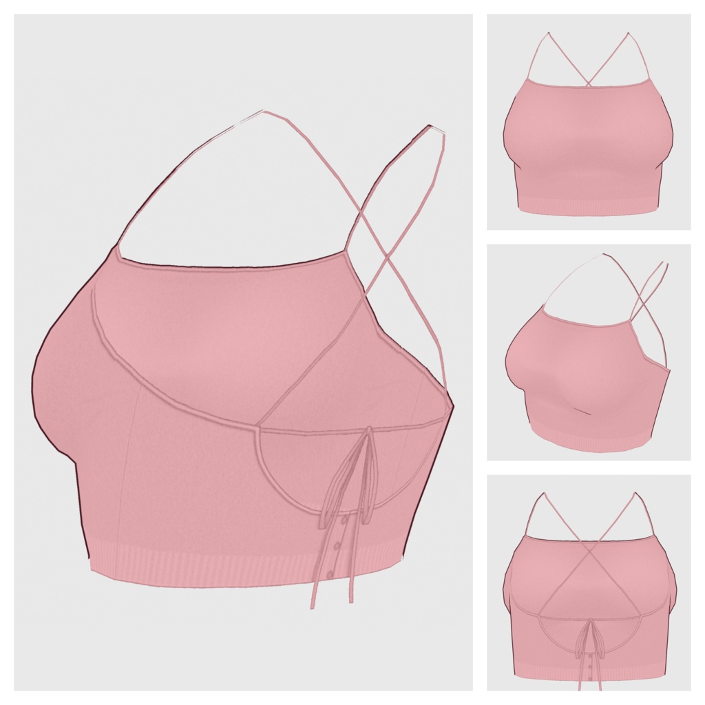 【#VRoid】チューブトップ キャミソール / チューブトップ キャミソール(カモフラージュ)【#vroidcustomitem】