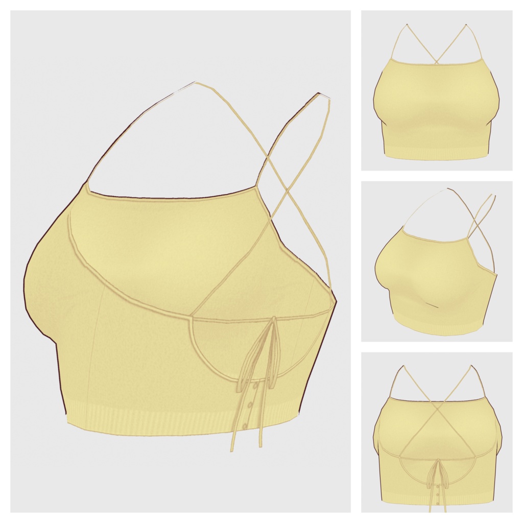 【#VRoid】チューブトップ キャミソール / チューブトップ キャミソール(カモフラージュ)【#vroidcustomitem】