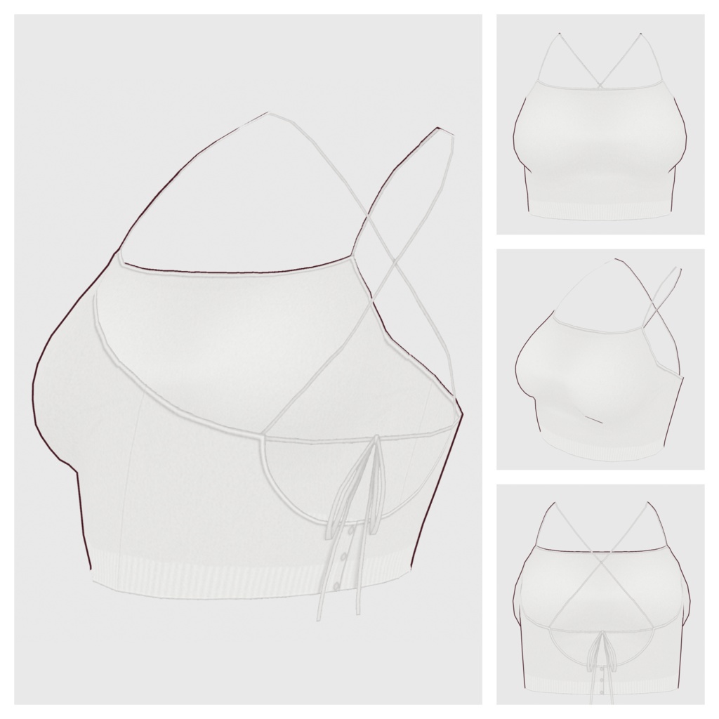 【#VRoid】チューブトップ キャミソール / チューブトップ キャミソール(カモフラージュ)【#vroidcustomitem】