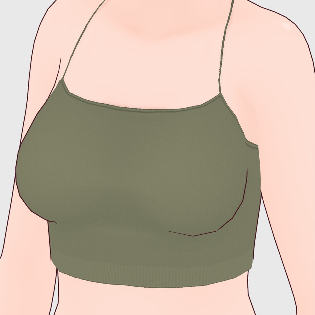 【#VRoid】チューブトップ キャミソール / チューブトップ キャミソール(カモフラージュ)【#vroidcustomitem】