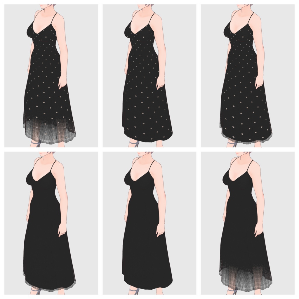 【#VRoid】キャミソールドレス【#vroidcustomitem】