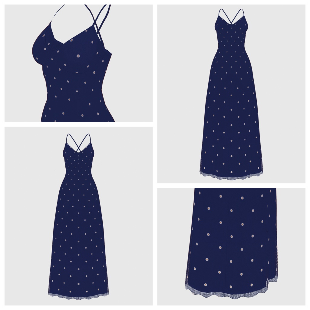 【#VRoid】キャミソールドレス【#vroidcustomitem】