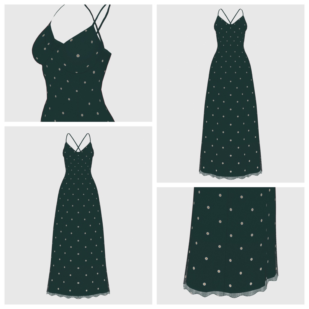 【#VRoid】キャミソールドレス【#vroidcustomitem】