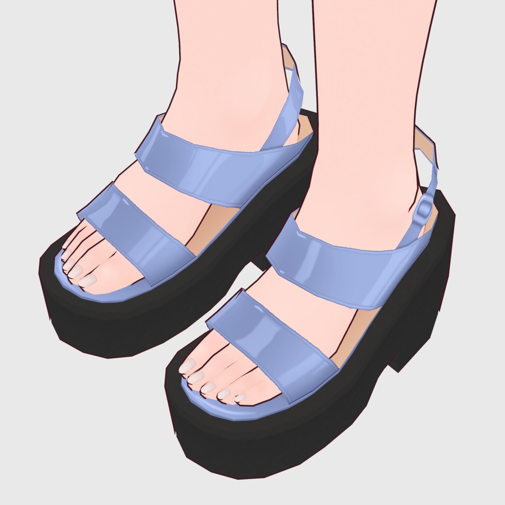 【#VRoid】プラットフォームサンダル【#vroidcustomitem】